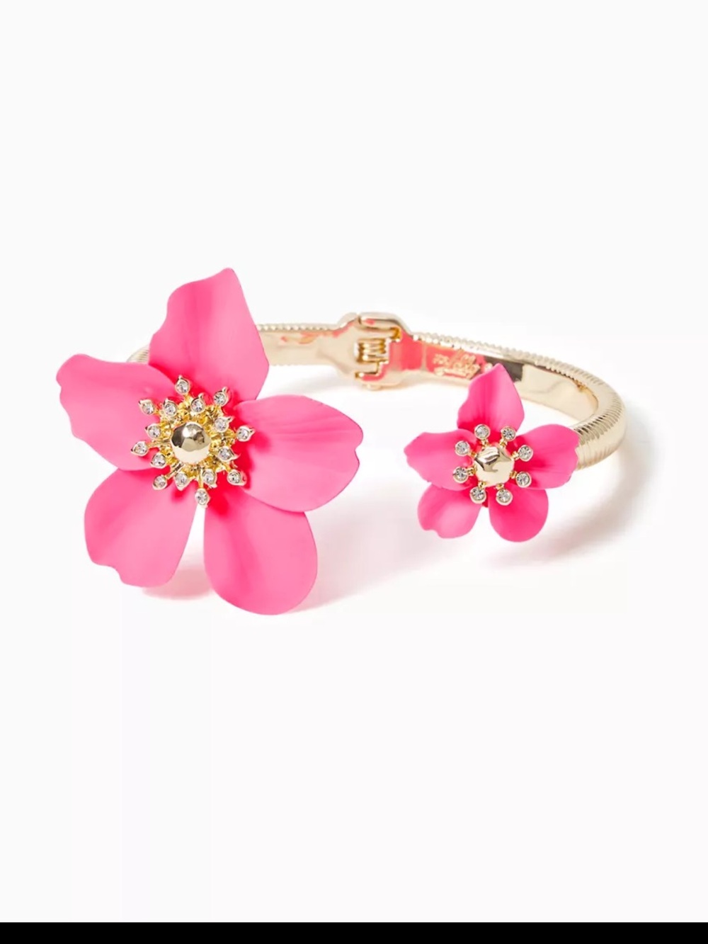 Lilly Pulitzer Pink Orchid Gold-Tone Cuff Bracelet
